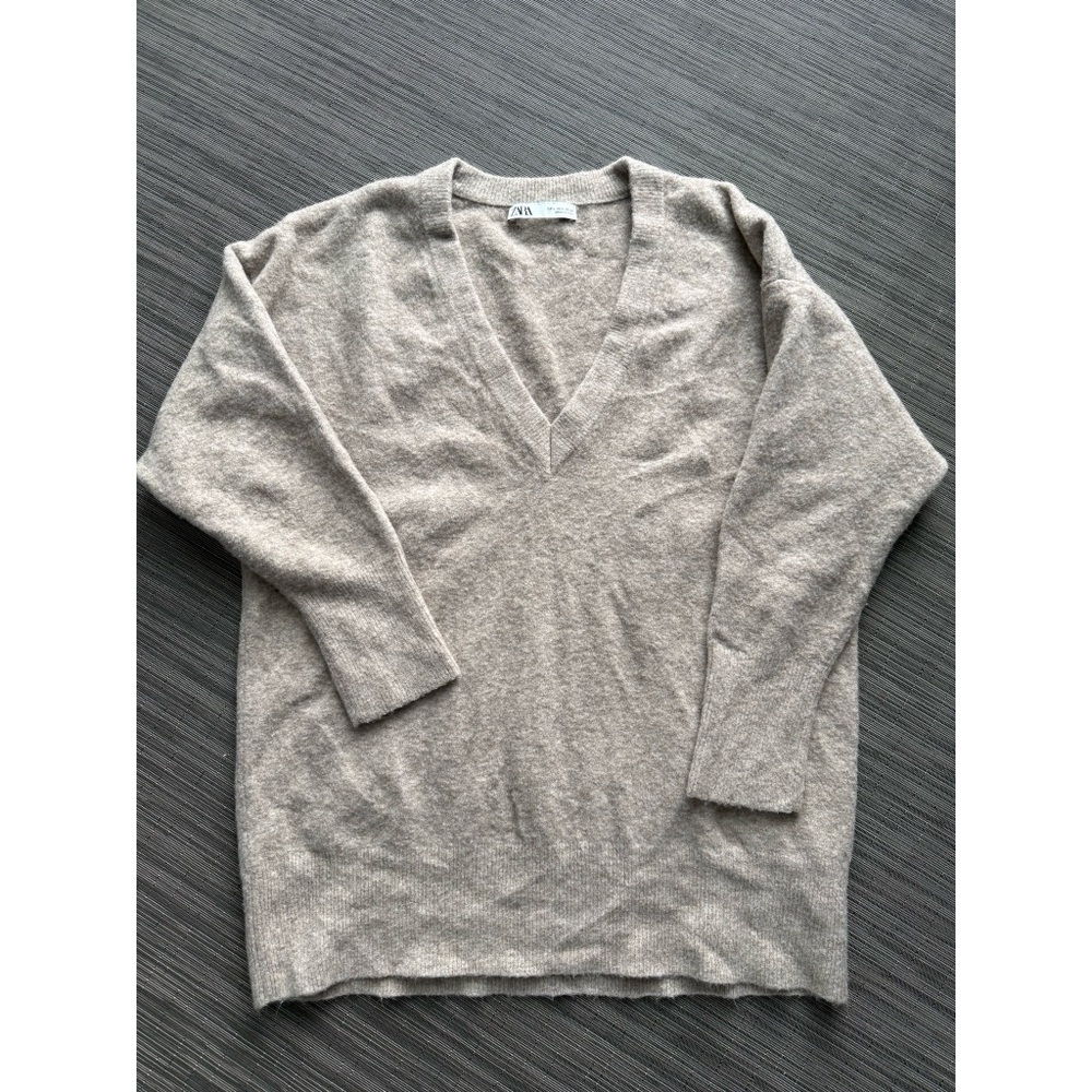 ZARA OVERSIZED KNIT SWEATER - Picture 6 of 13